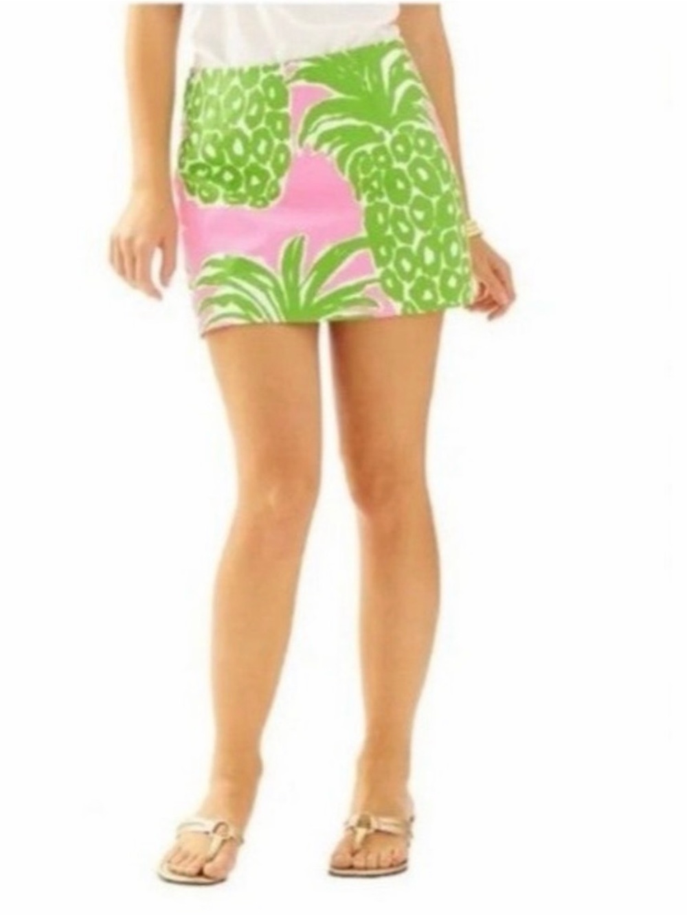 Lilly Pulitzer Pink & Green Pineapple Mini Skirt “Tate Skirt”
